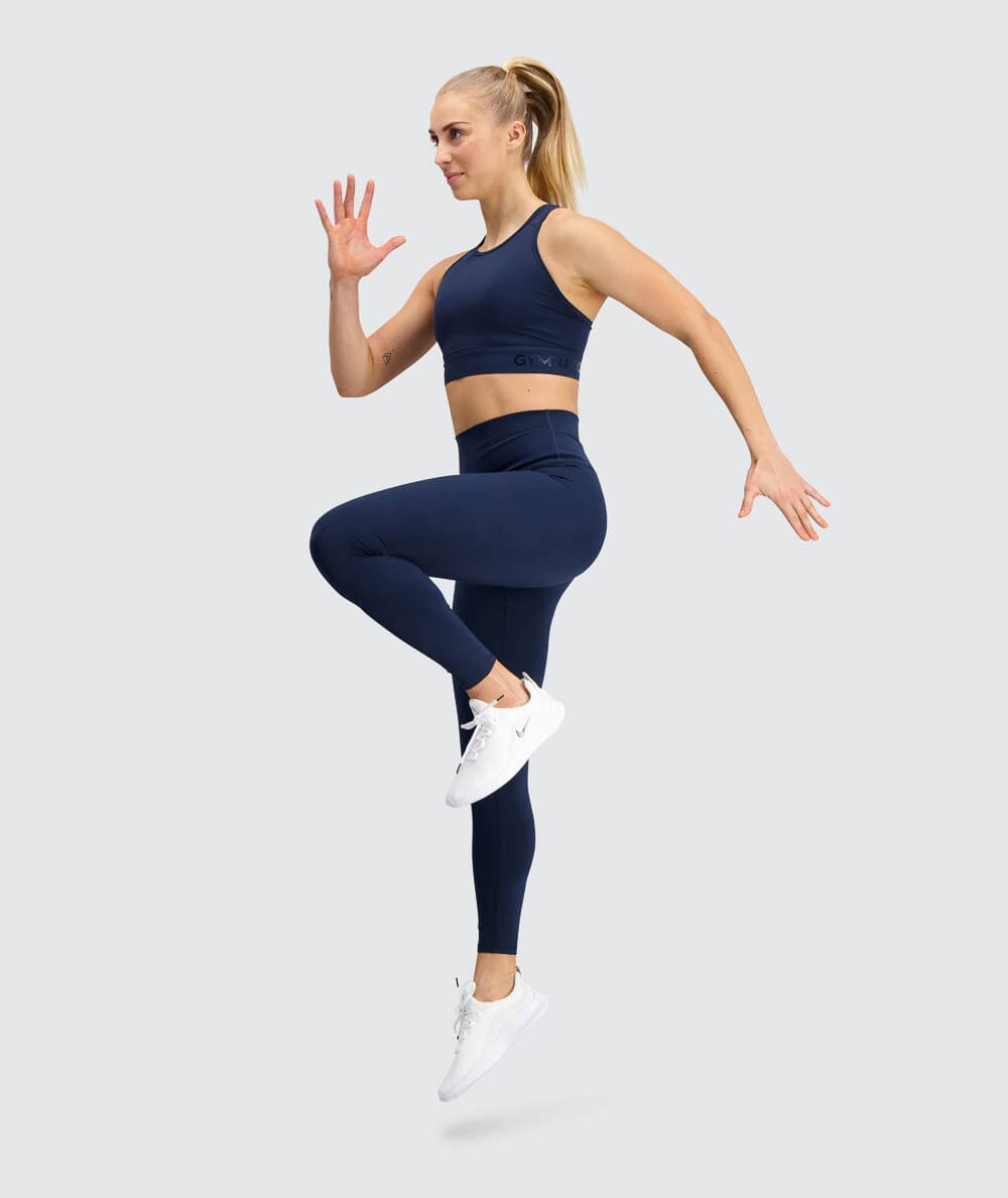 Gymnation W's High-waist Training Tights - Bluesign®-certified production, Polyamide & Elastane Dark Navy Pants