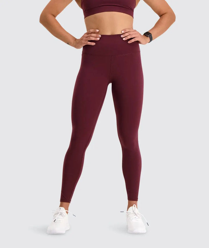 W's High-waist Training Tights - Bluesign®-certified production, Polyamide & Elastane Pants Gymnation Wine Red S