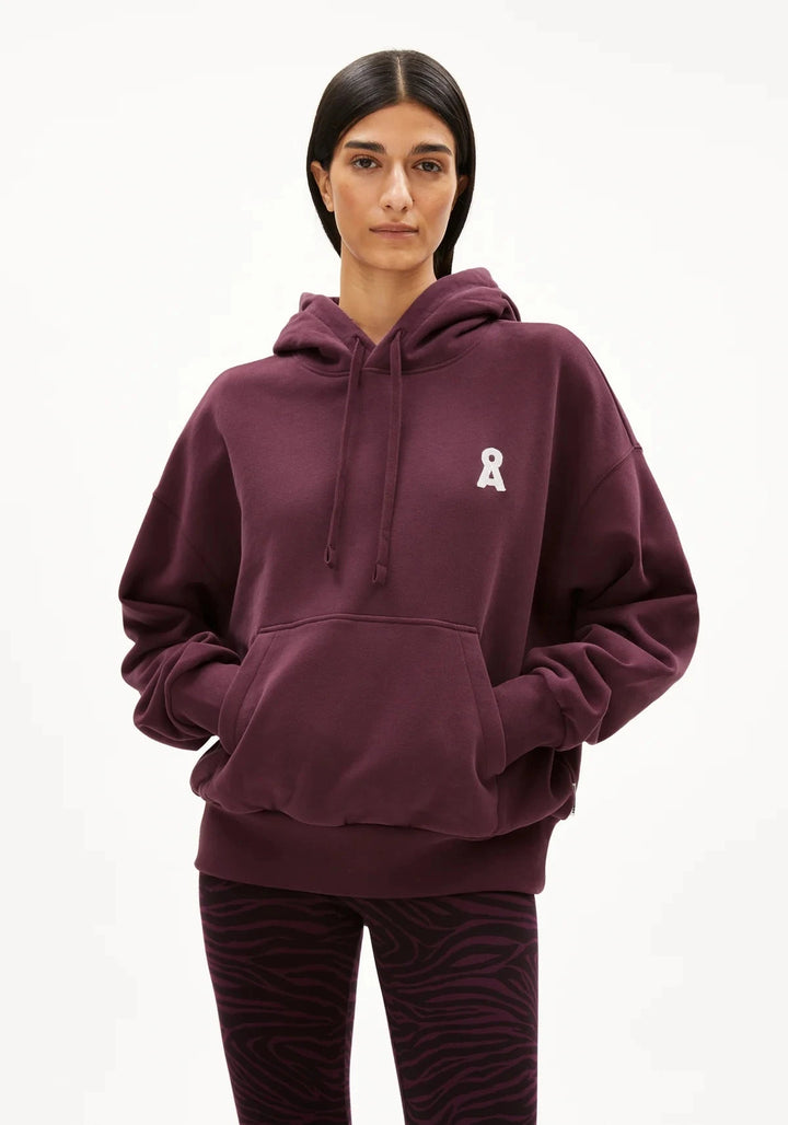 W's Iconic Å Francisaraa Sweathoodie Shirt Armedangels Dark Cranberry S 