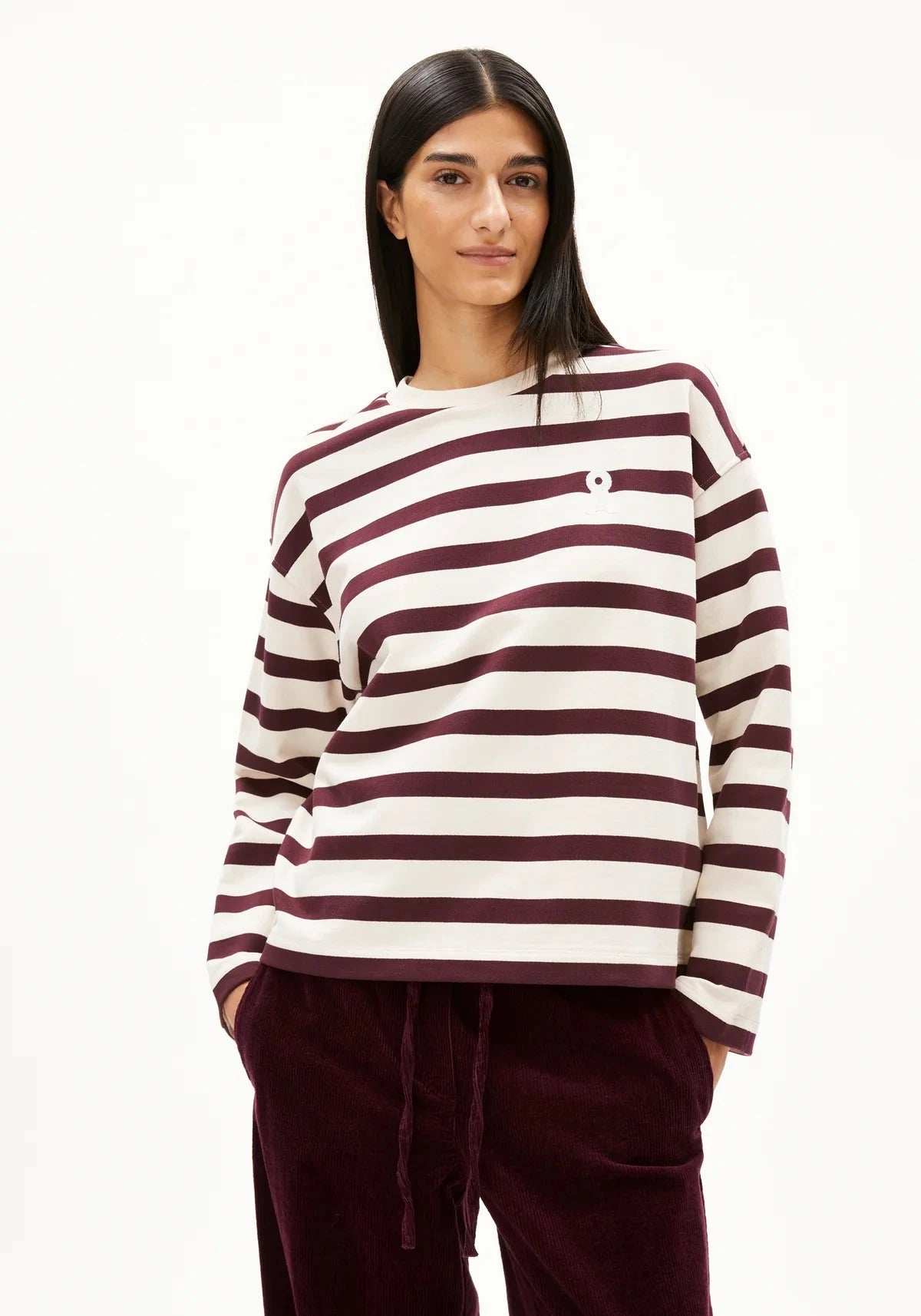 W's Iconic Å Frankaa Bold Sweatshirt Shirt Armedangels Dark Cranberry S 