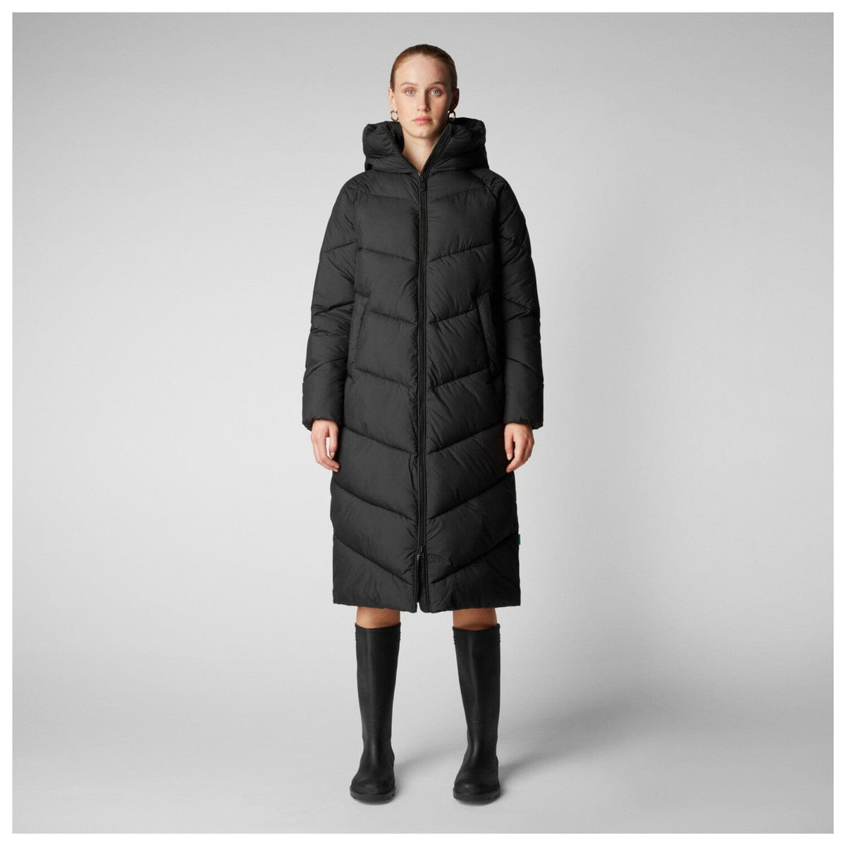 W's Janis Hooded Puffer Jacket - Recycled plastic bottles Jacket Save The Duck