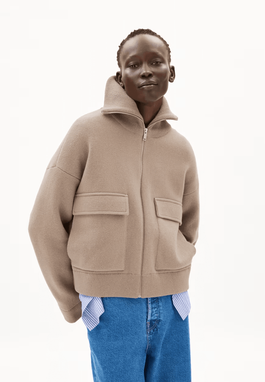 Armedangels W's Joaniaas Jacket - Organic Cotton & Wool Shiitake Jacket