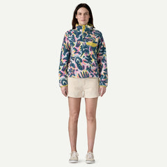 Patagonia W's Lightweight Synchilla Snap-T Fleece Pullover - Recycled Polyester Wild Botanist: Tidal Teal Shirt