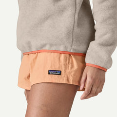 Patagonia W's Lightweight Synchilla Snap-T Fleece Pullover - Recycled Polyester Oatmeal Heather w Heirloom Peach Shirt