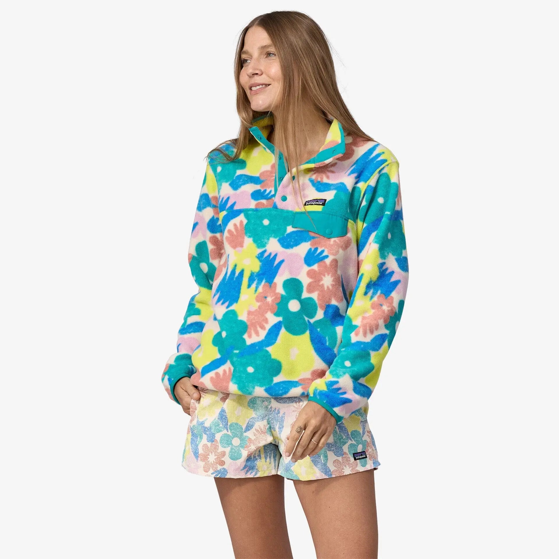 Patagonia パタゴニア☆ナチュラルなリーフ柄♪軽く暖かな着心地