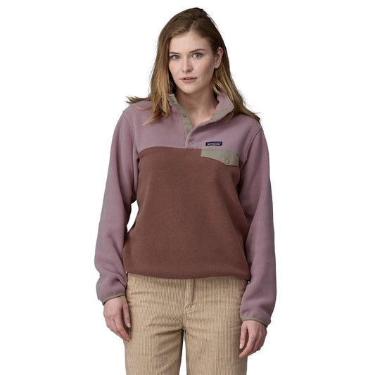 Patagonia W's Lightweight Synchilla Snap-T Fleece Pullover - Recycled Polyester Dulse Mauve Shirt