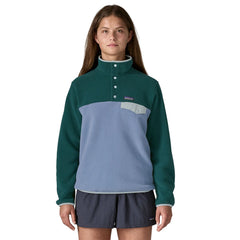 Patagonia W's Lightweight Synchilla Snap-T Fleece Pullover - Recycled Polyester Mother Tree: Barnacle Blue Shirt