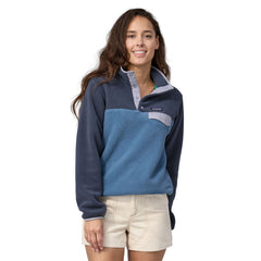 Patagonia W's Lightweight Synchilla Snap-T Fleece Pullover - Recycled Polyester Utility Blue Shirt