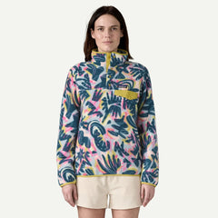 Patagonia W's Lightweight Synchilla Snap-T Fleece Pullover - Recycled Polyester Wild Botanist: Tidal Teal Shirt