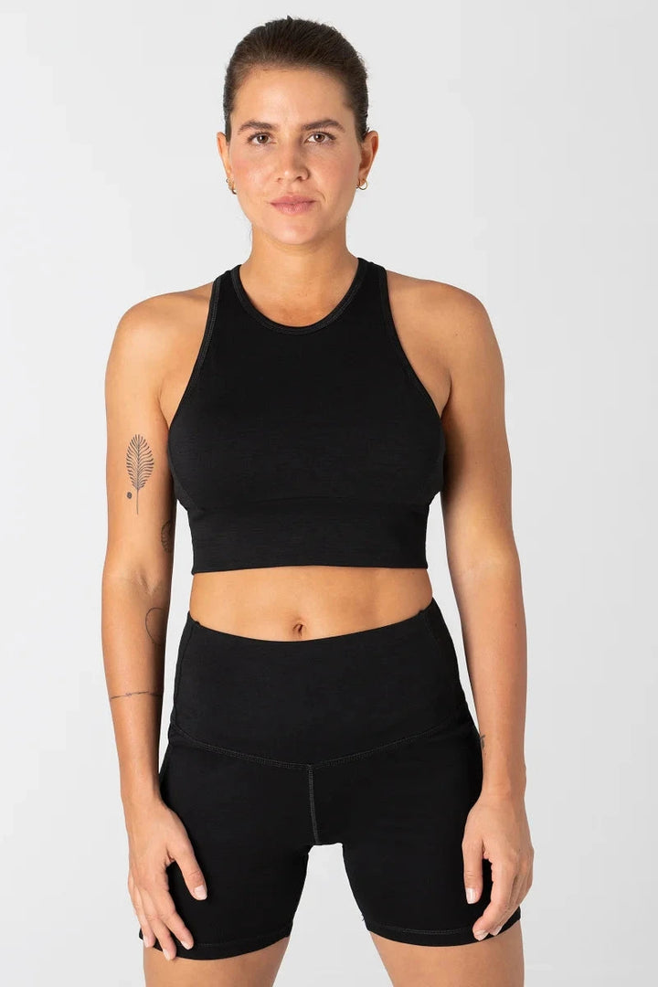 W's Liquid Flow Merino Sports Bra Underwear Supernatural Jet Black S