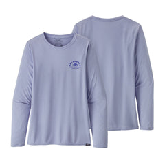 Patagonia W's Long-Sleeved Capilene® Cool Daily Graphic Shirt - Recycled Polyester Activism Arch: Beluga X-Dye XS Shirt