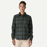 W's Long-Sleeved Fjord Flannel Shirt - 100% organic cotton Shirt Patagonia Buffalo Check: Old Growth Green S 