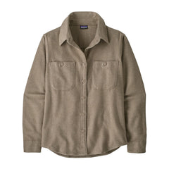 Patagonia W's Long-Sleeved Fjord Flannel Shirt - 100% organic cotton Whole Weave: Seabird Grey Shirt