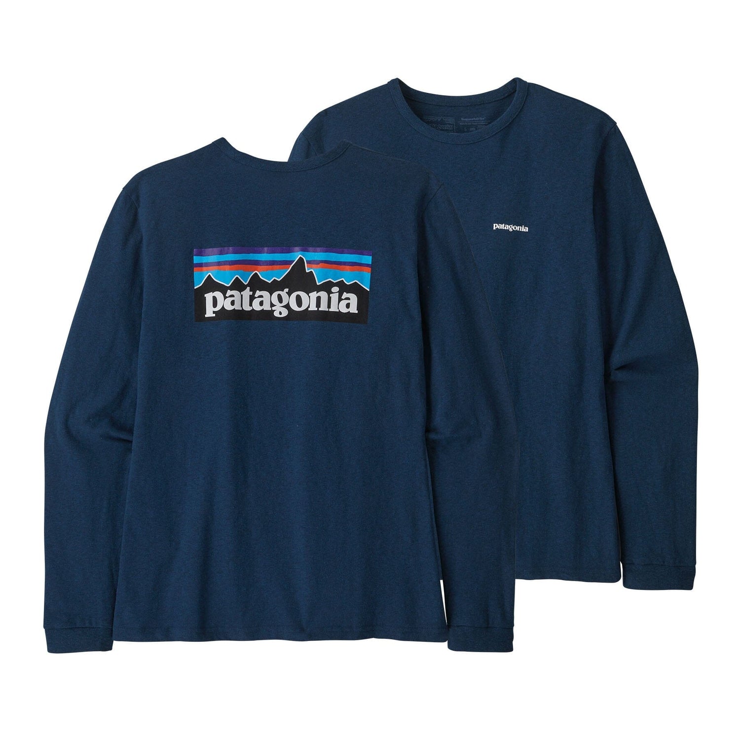 Patagonia - W's L/S P-6 Logo Responsibili-Tee - Recycled Cotton & Recycled Polyester - Weekendbee - sustainable sportswear