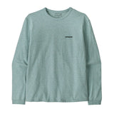 W's L/S P-6 Logo Responsibili-Tee - Recycled Cotton & Recycled Polyester Shirt Patagonia P-6 Outline: Virtually Blue XS