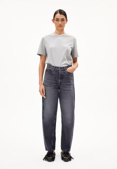 Armedangels W's Lualaa T-shirt - 100% Organic cotton Silver Melange Shirt