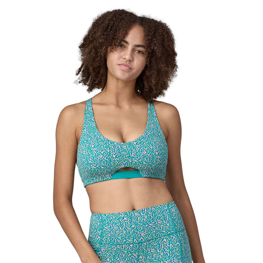 Patagonia W's Maipo Low Impact Adjustable Bra - Postconsumer recycled nylon Sea Texture: Subtidal Blue Underwear