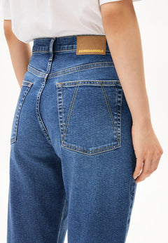 Armedangels W's Mairaa Jeans - Mom Fit High Waist - Recycled Cotton Mix Carme Pants