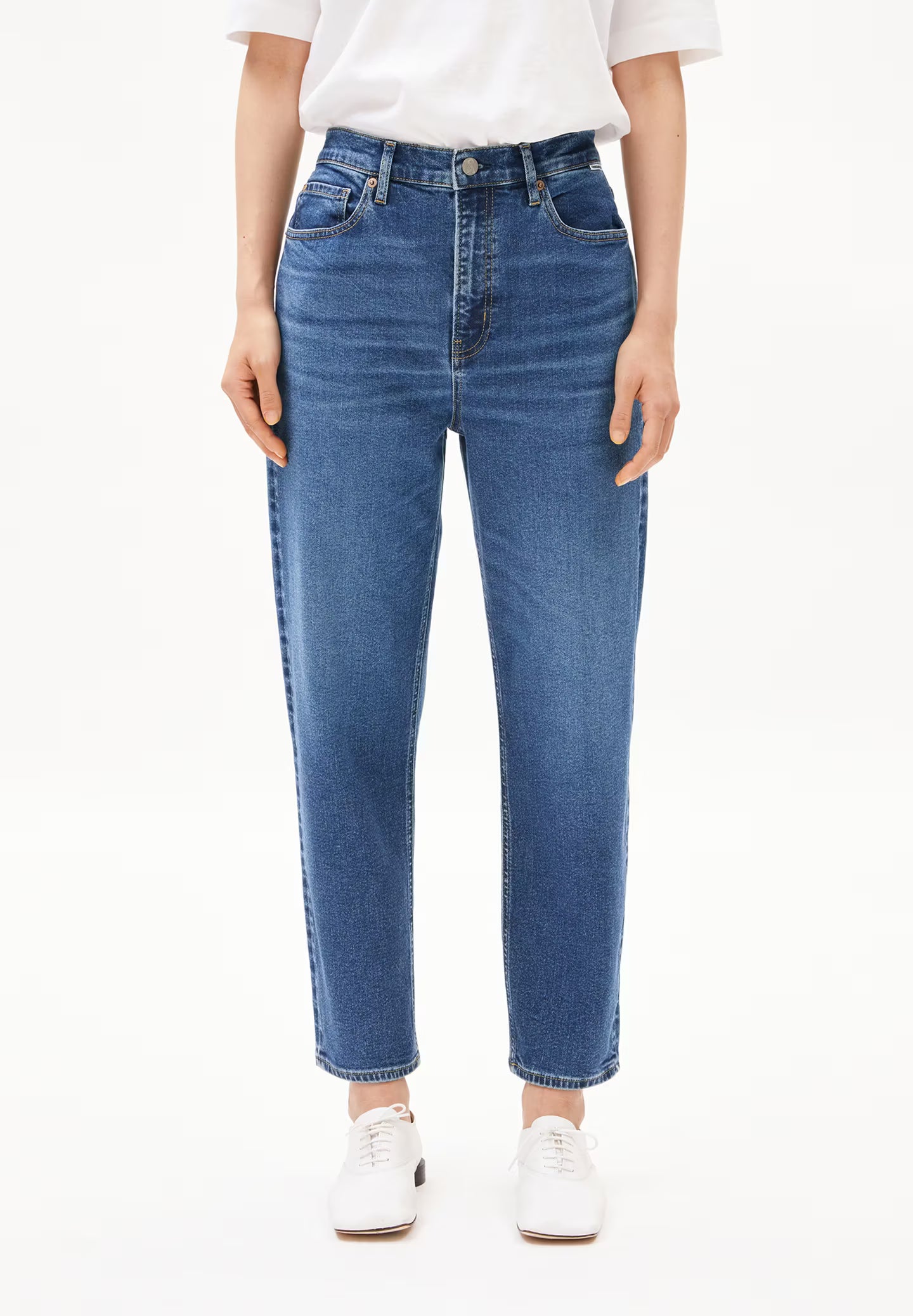 Armedangels W's Mairaa Jeans - Mom Fit High Waist - Recycled Cotton Mix Carme Pants
