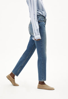 Armedangels W's Mairaa Jeans - Mom Fit High Waist - Recycled Cotton Mix Callisto Pants