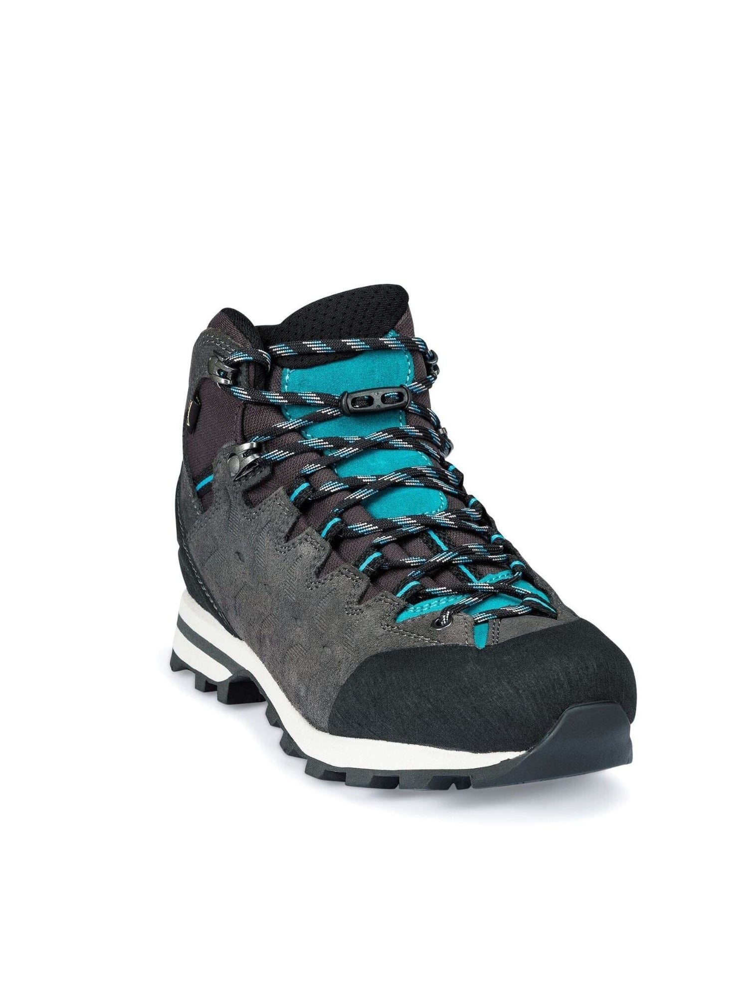 Hanwag W's Makra Light GTX - Leather Working Group -certified leather Asphalt/Bluegreen Shoes