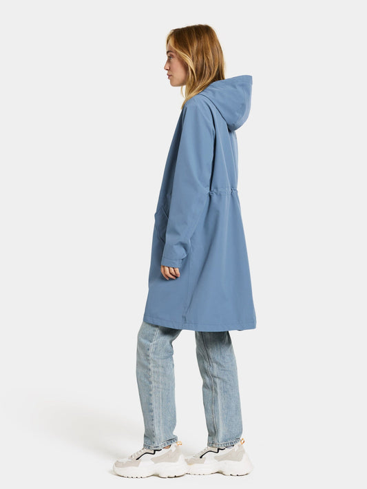 Didriksons W's Marta Parka - Polyester with PFC-free water repellent finish True Blue Jacket