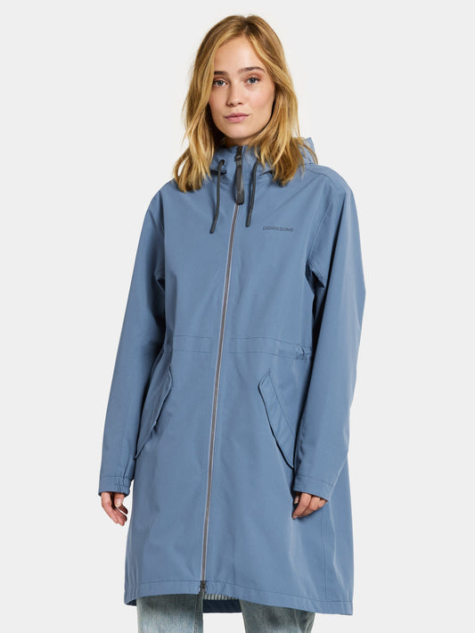 Didriksons W's Marta Parka - Polyester with PFC-free water repellent finish True Blue Jacket