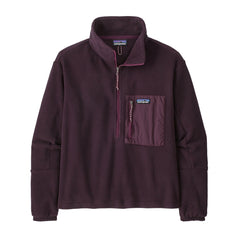 Patagonia W's Microdini 1/2 Zip Fleece Pullover - 100% Recycled Polyester Obsidian Plum Shirt