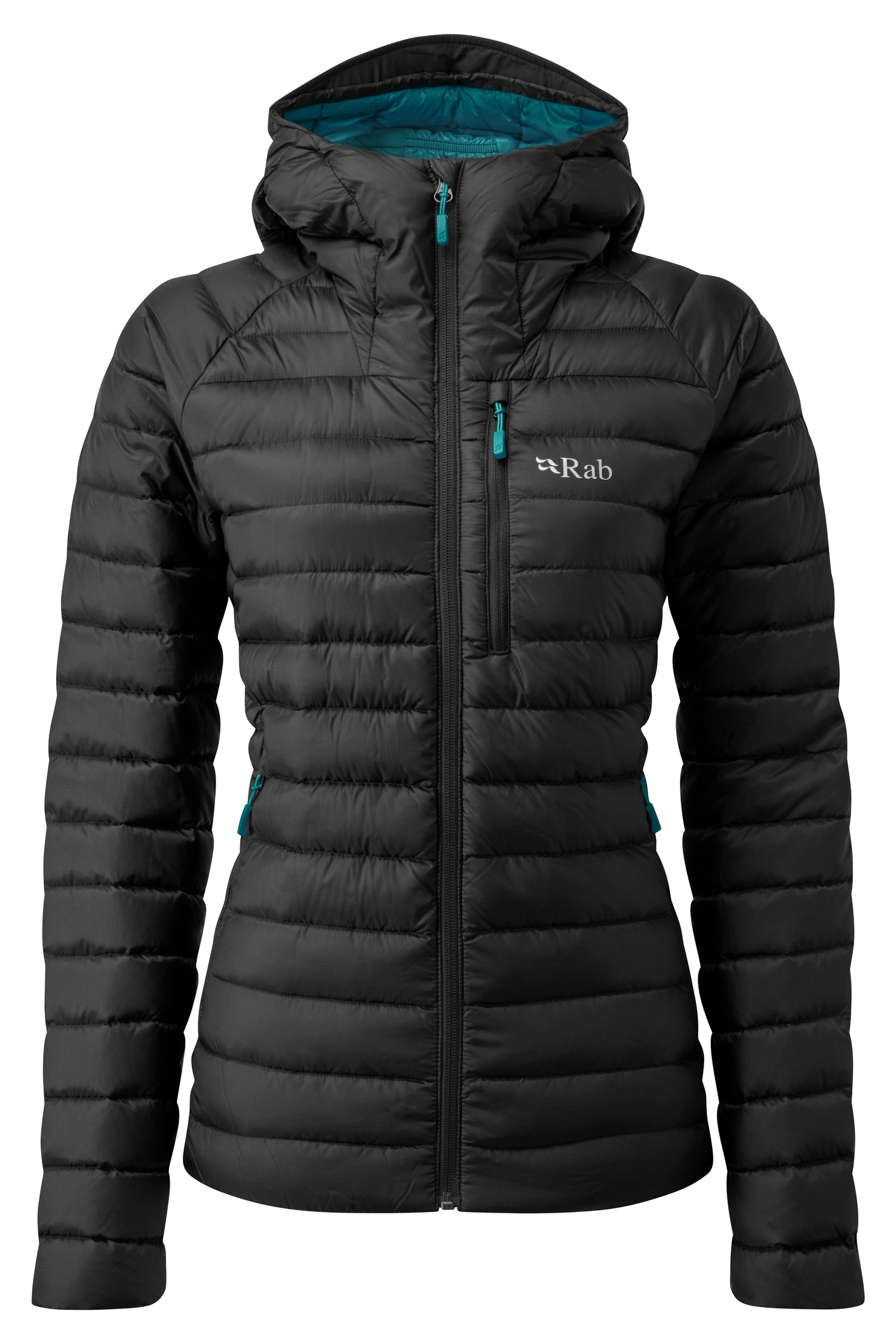 Rab W's Microlight Alpine Jacket - Recycled nylon & down Black Jacket