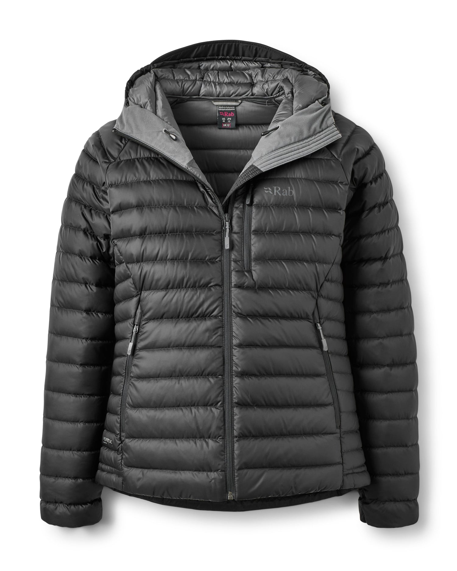 Rab W's Microlight Alpine Jacket - Recycled nylon & down Black (Graphene) Jacket