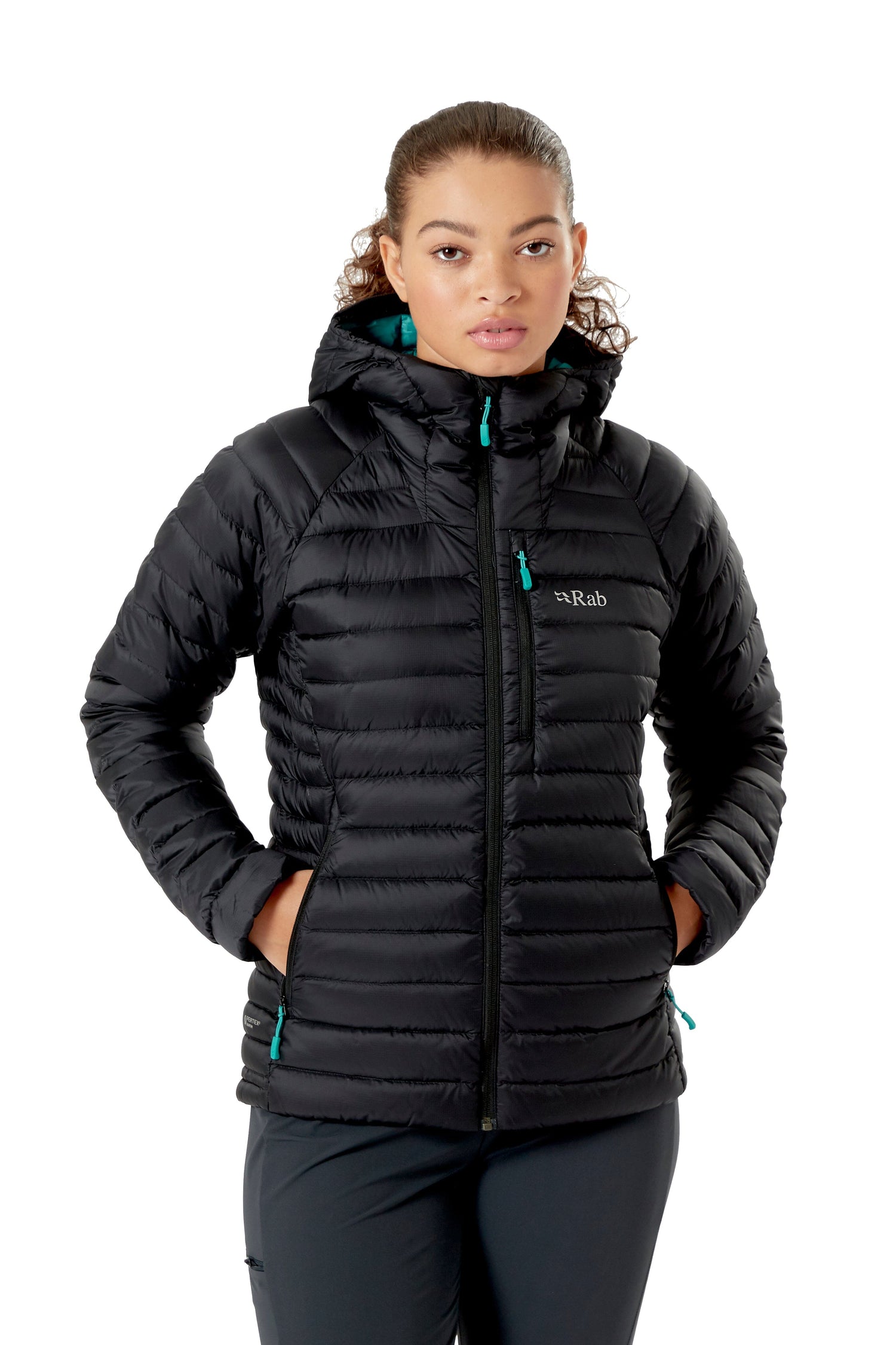 Rab W's Microlight Alpine Jacket - Recycled nylon & down Black Jacket