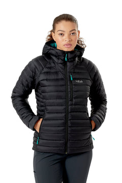 Rab W's Microlight Alpine Jacket - Recycled nylon & down Black Jacket