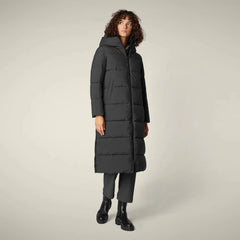 W's Missy Long Hooded Puffer jacket - Recycled polyester Jacket Save The Duck New Black S
