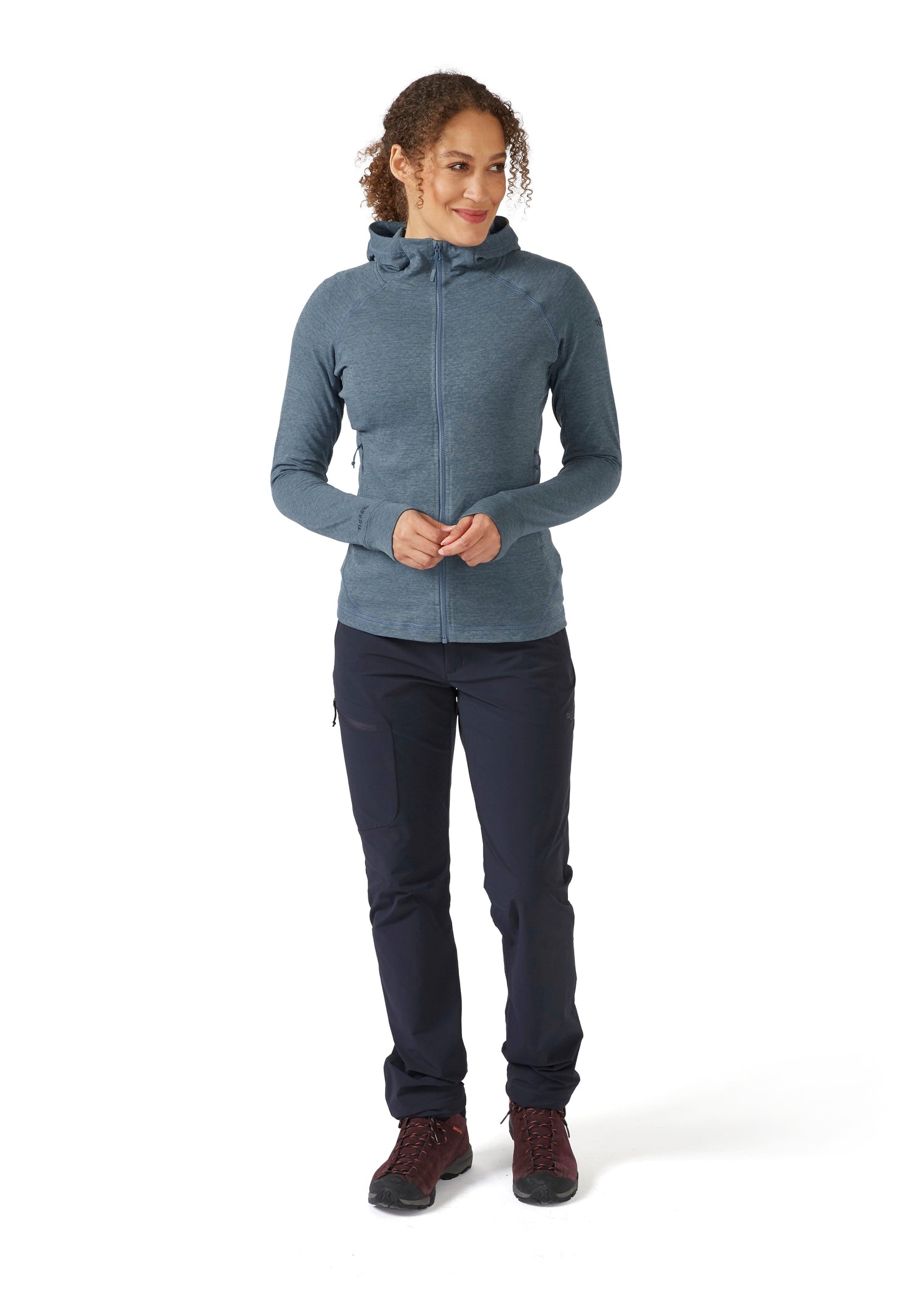 Rab W's Nexus Hoody - Circular recycled polyester fleece Orion Blue Shirt