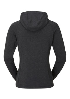 Rab W's Nexus Hoody - Circular recycled polyester fleece Black Shirt