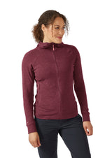 Rab W's Nexus Hoody - Circular recycled polyester fleece Deep Heather Shirt