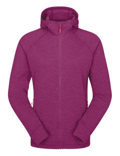 Rab W's Nexus Hoody - Circular recycled polyester fleece Mulberry Shirt