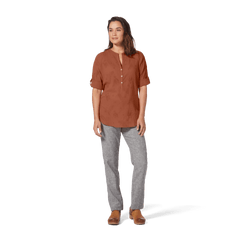 Royal Robbins W's Oasis II 3/4 Sleeve - Preferred cotton Baked Clay Shirt