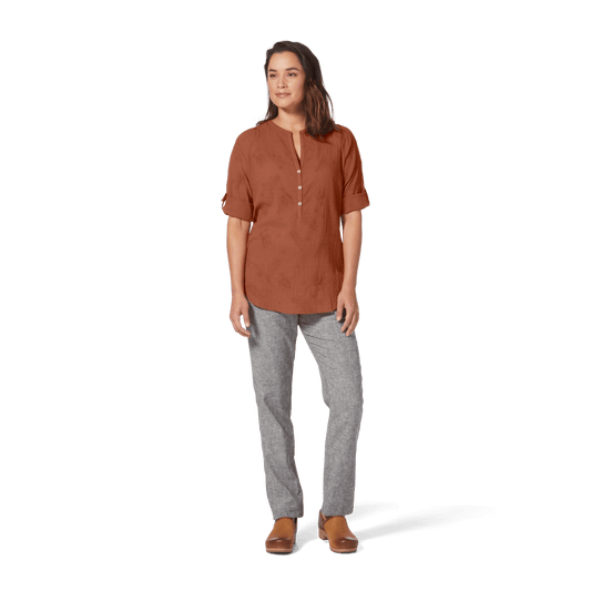 Royal Robbins W's Oasis II 3/4 Sleeve - Preferred cotton Baked Clay Shirt