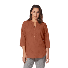 Royal Robbins W's Oasis II 3/4 Sleeve - Preferred cotton Baked Clay Shirt