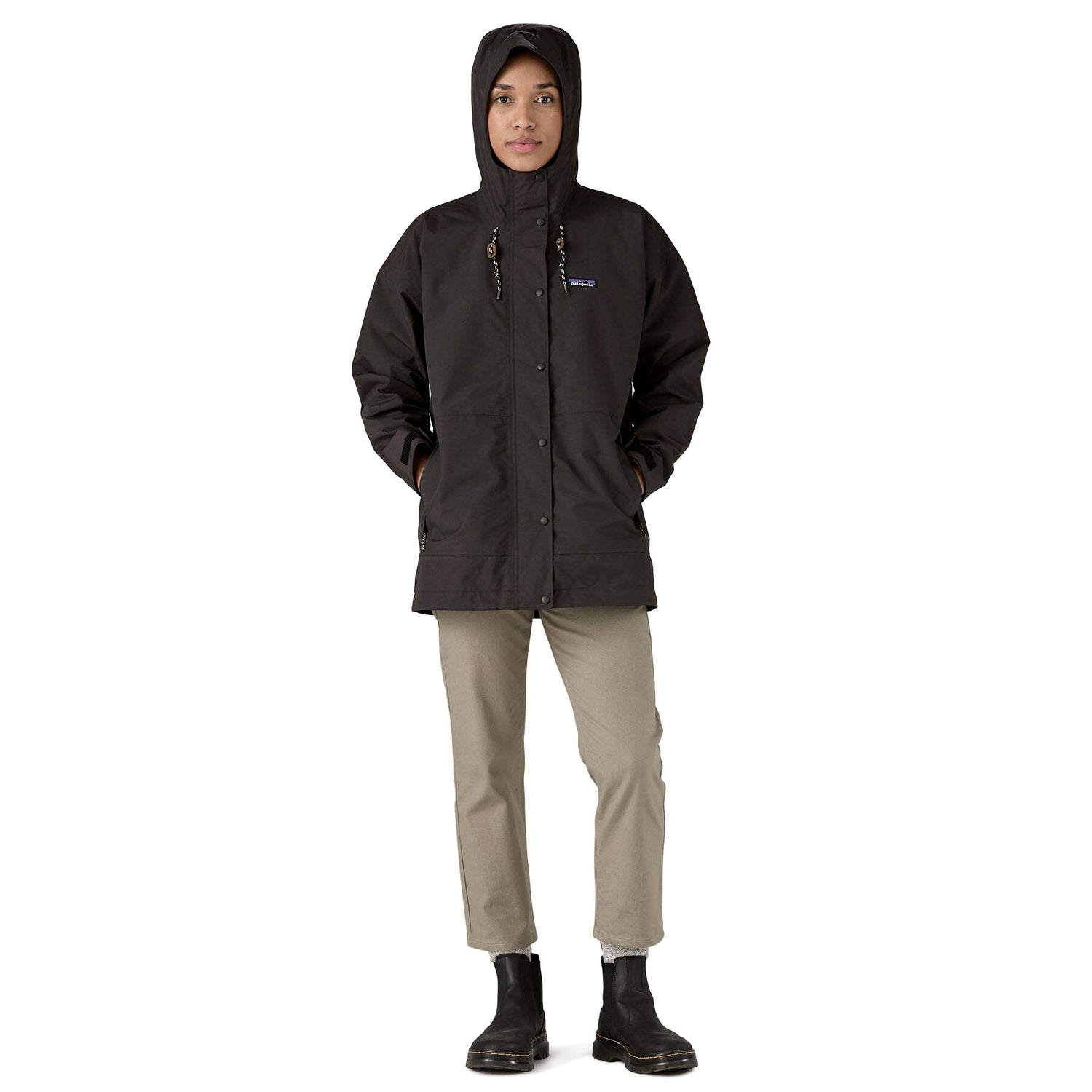 Patagonia W's Outdoor Everyday Rain Jacket - Recycled polyester Black Jacket