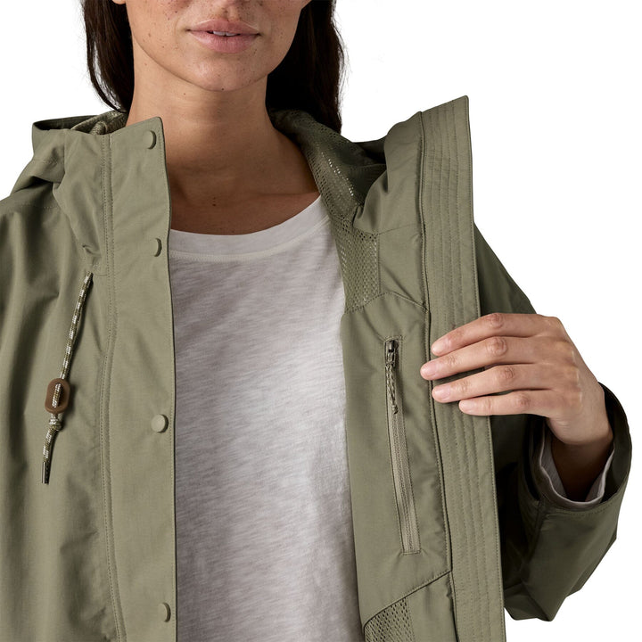 Patagonia W's Outdoor Everyday Rain Jacket - Recycled polyester River Rock Green Jacket