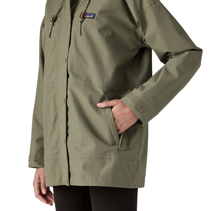 Patagonia W's Outdoor Everyday Rain Jacket - Recycled polyester River Rock Green Jacket