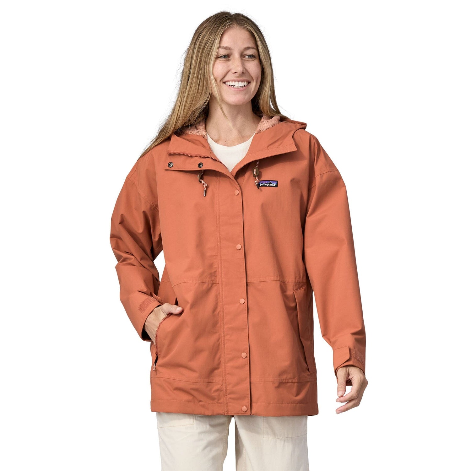 Patagonia W's Outdoor Everyday Rain Jacket - Recycled polyester Sienna Clay Jacket