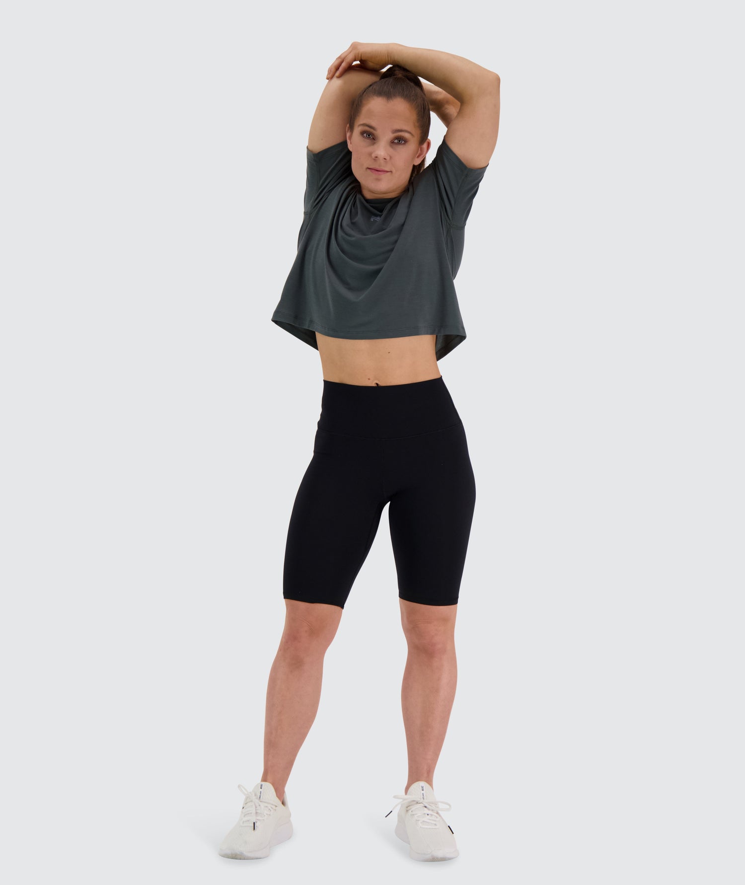 Gymnation W's Oversized Cropped Tee - Oeko-Tex®-certified material, Tencel & PES Sage Shirt