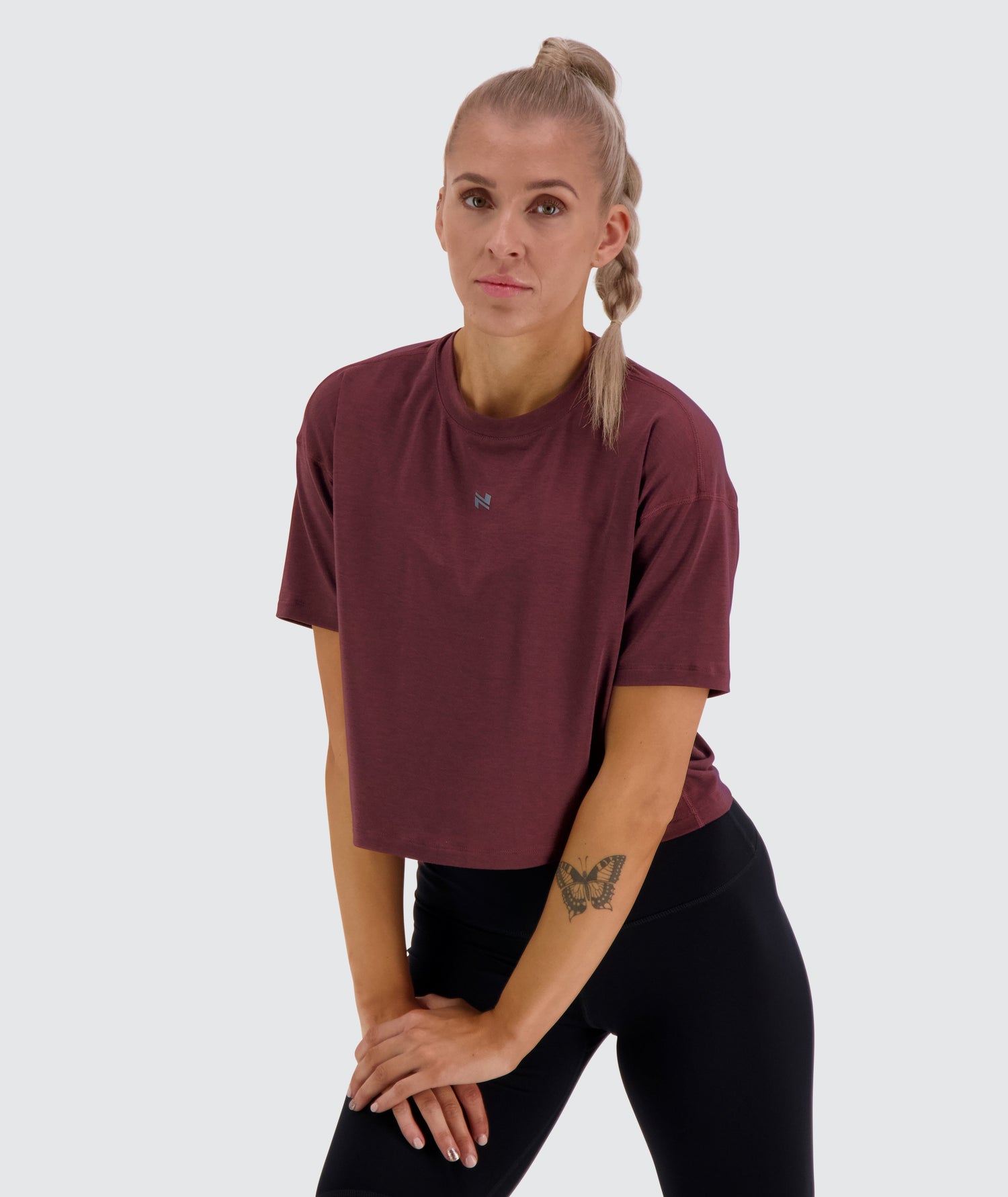 Gymnation W's Oversized Cropped Tee - Oeko-Tex®-certified material, Tencel & PES Shirt