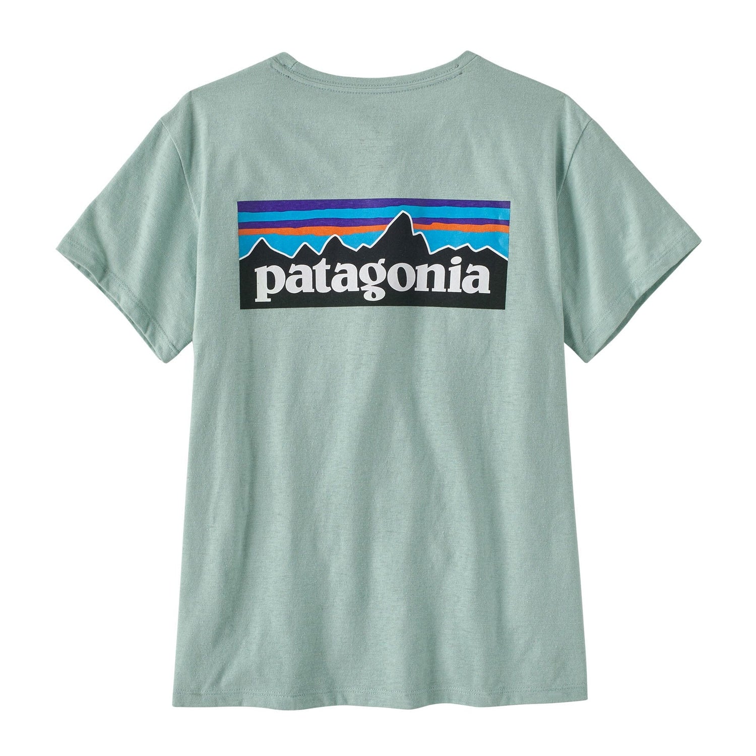 Patagonia W's P-6 Logo Responsibili-Tee - Recycled Cotton & Recycled Polyester Wispy Green Shirt