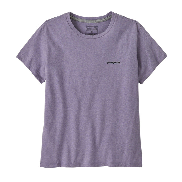 W's P-6 Logo Responsibili-Tee - Recycled Cotton & Recycled Polyester Shirt Patagonia Conifer Purple XS