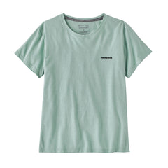 W's P-6 Logo Responsibili-Tee - Recycled Cotton & Recycled Polyester Shirt Patagonia Wispy Green XS 