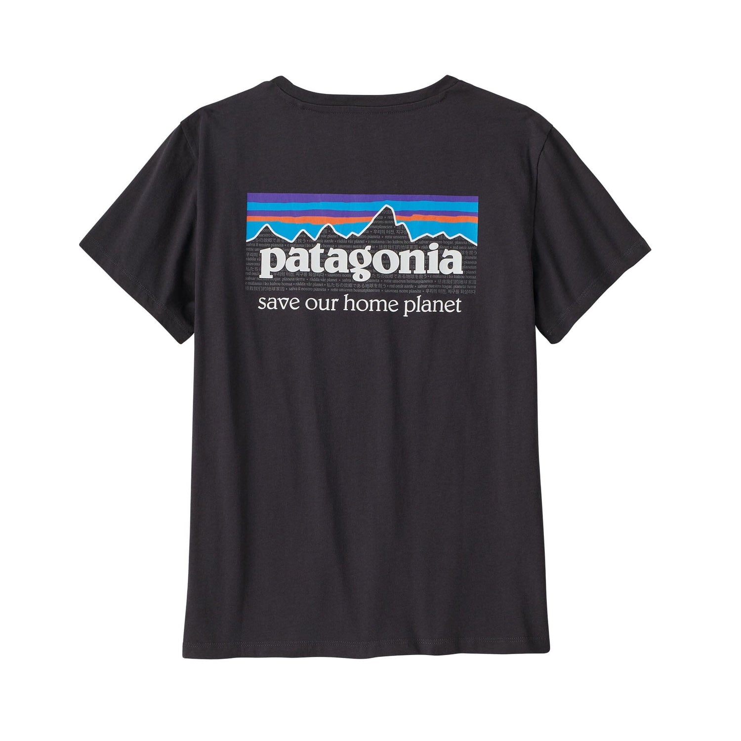 Patagonia W's P-6 Mission Organic T-Shirt - 100% Organic Cotton Ink Black Shirt